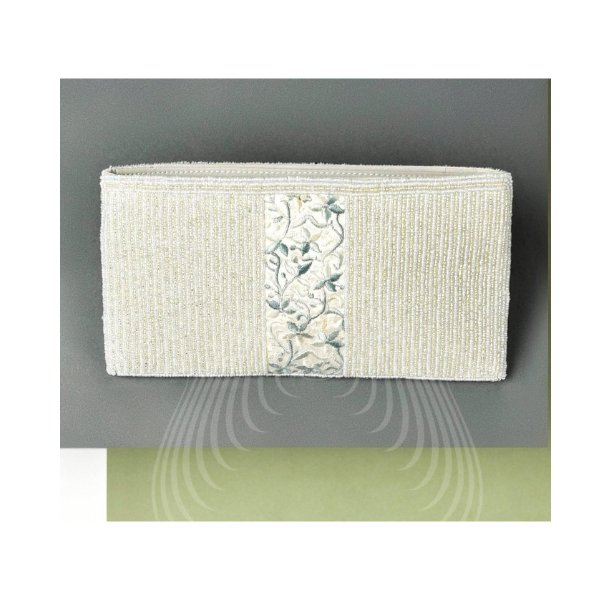 grey floral vintage kor pouch with beadwork(SP8)